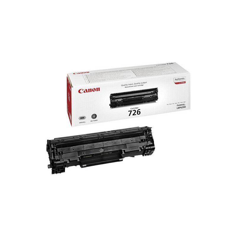 Cartouche de Toner 726 Noir pour Imprimante laser CANON -  TONCAN726BK