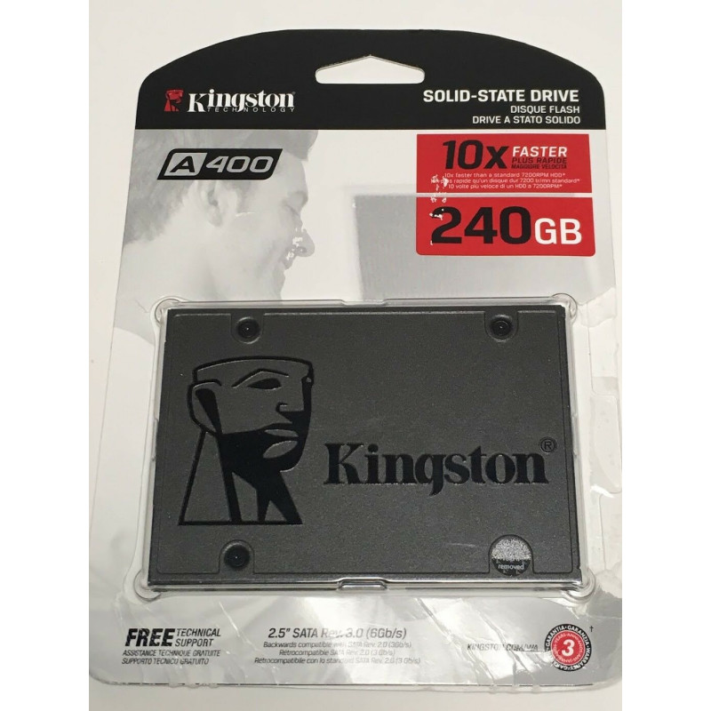 Disque Dur SSD A400 240 Go KINGSTON - HDSSDKIN240GO