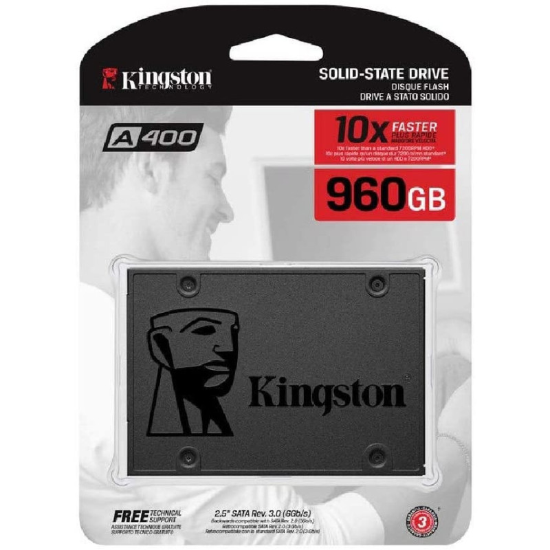 Disque Dur SSD A400 960 Go KINGSTON - HDSSDKIN960GO