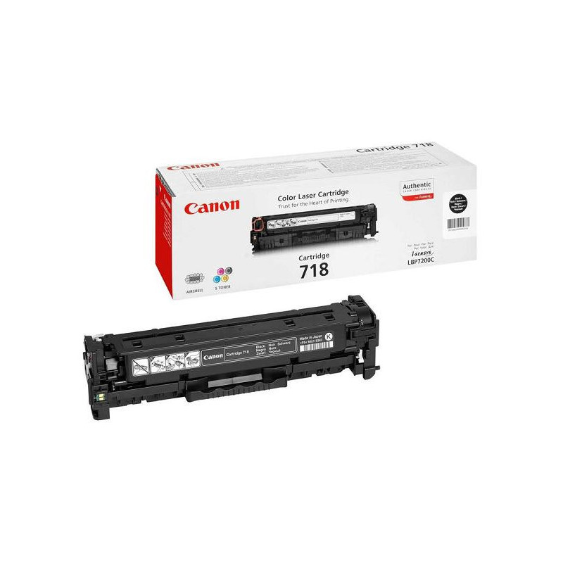 Cartouche de Toner laser 718 Noir Imprimante Laser CANON - TONCAN718BK