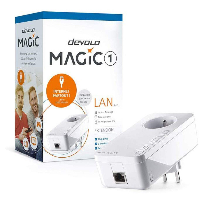 Adaptateur CPL Magic 1 LAN 1-1-1 (8288) Blanc DEVOLO - DEVOLO8288 