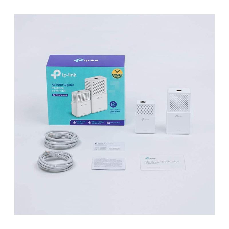 Kit de 2 CPL WiFi TL-WPA7510 1Gbit/s Blanc TP-LINK - TPLINKWPA7510KIT