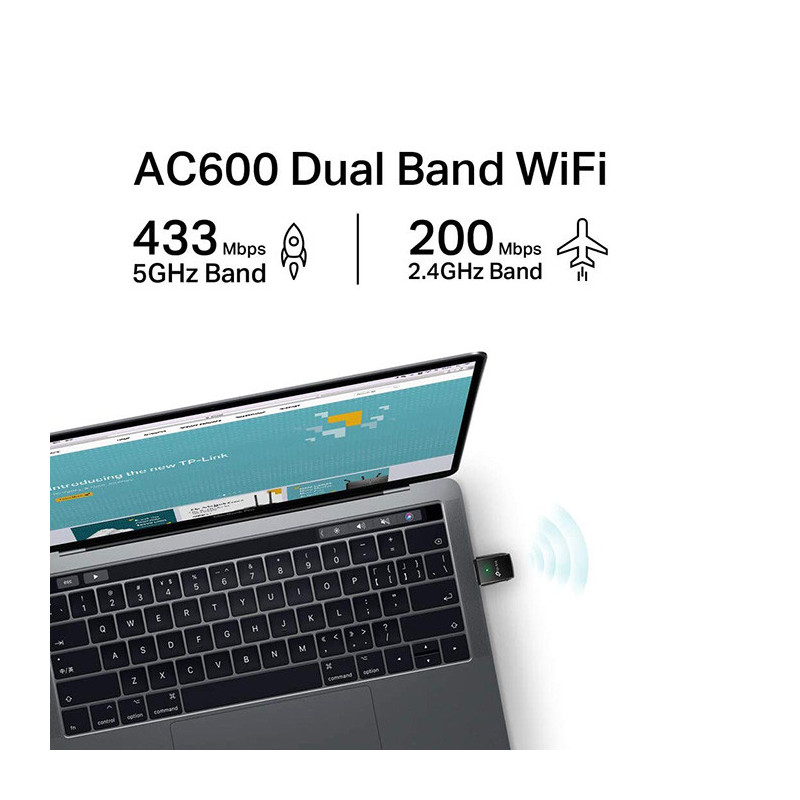 Clé WiFi AC 600 Mbps Archer T2U TP-LINK - TPLINKARCHERT2U