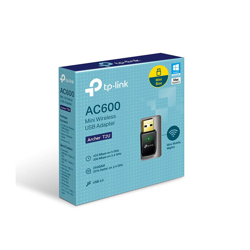 Clé WiFi AC 600 Mbps Archer T2U TP-LINK - TPLINKARCHERT2U