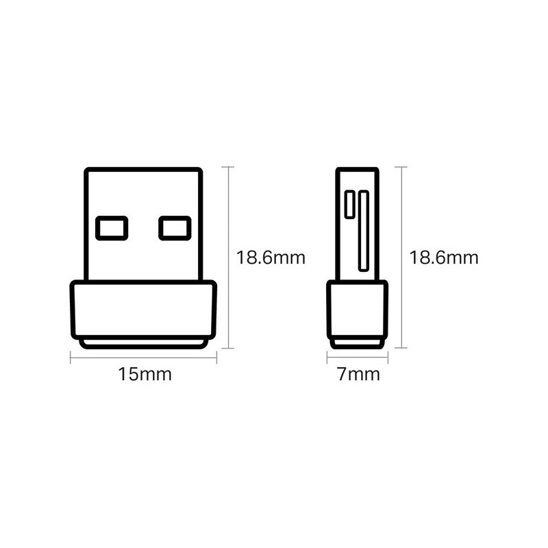 Clé WiFi AC 600 Mbps Archer T2U Nano TP-LINK - TPLINKARCHERT2UN