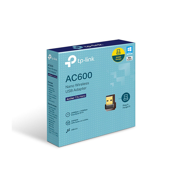 Clé WiFi AC 600 Mbps Archer T2U Nano TP-LINK - TPLINKARCHERT2UN