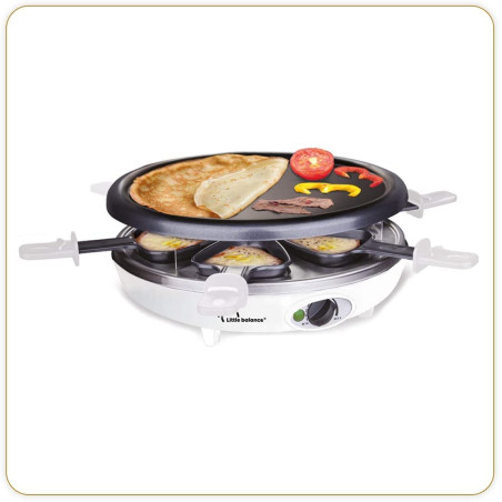 Appareil à raclette 3 en 1 Happy Cheese Trio 1200W LITTLE BALANCE - LB8389