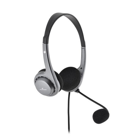Micro Casque pour PC/Mac MC-101 Noir/Argent  BLUESTORK - BSMC101