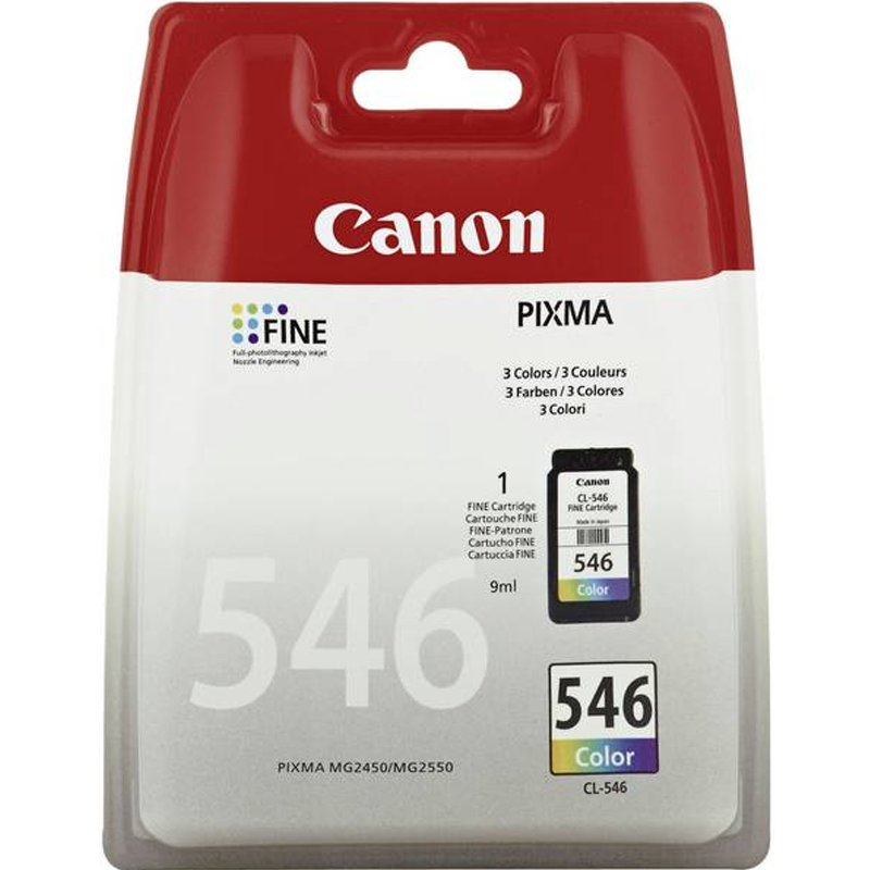 Cartouche d'encre CL-546 Cyan/Magenta/Jaune 8ml CANON - ENCCACL546