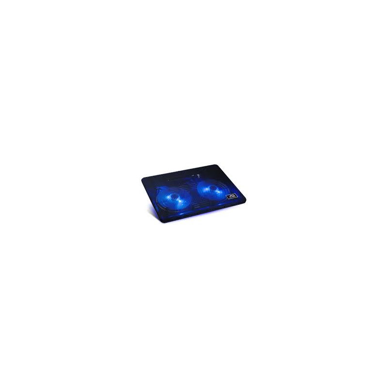 Support Ventilé pour pc portable 17" Led Bleu VOLKANO -  VOLVK20013BK