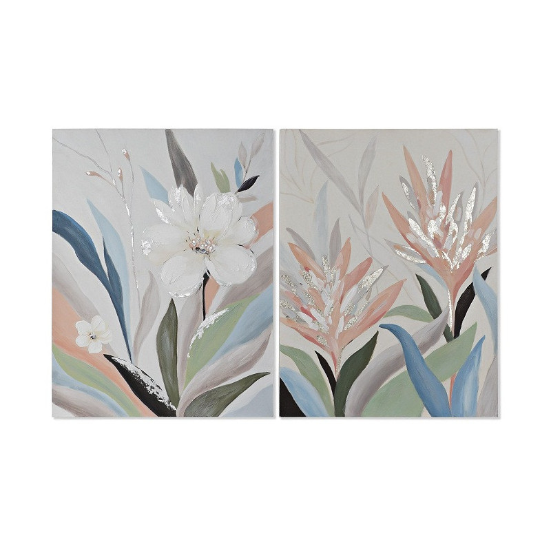 TABLEAU TOILE PIN FLEUR 60 X 3 X 80 CM