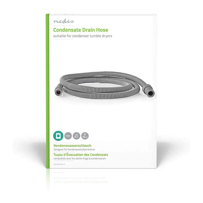 Tuyau d'évacuation lave linge 1,50m NEDIS - DROH0810SSP15