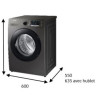 Lave-linge Frontale 7 kg 1400T B Ecobubble Inox SAMSUNG - WW70TA046AX/EF