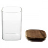 BOCAL VERRE+ACACIA HERMETIQUE 1L