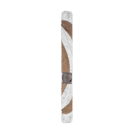 Tapis en jute à bord blanc 120cm