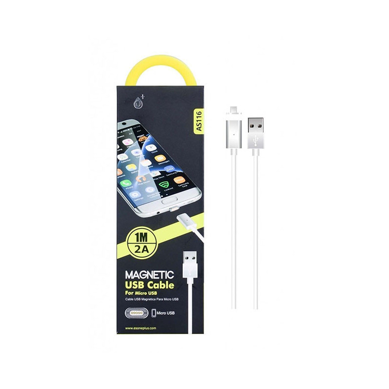 Câble de charge Micro USB magnétique AS116 Blanc PLUS