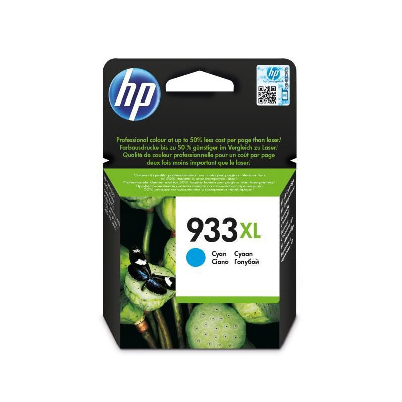 Cartouche d'encre grande capacité authentique Cyan HP