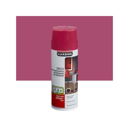 Peinture Aérosol Rose Schoking 3 Brillant 400 ml LUXENS - AE053001R