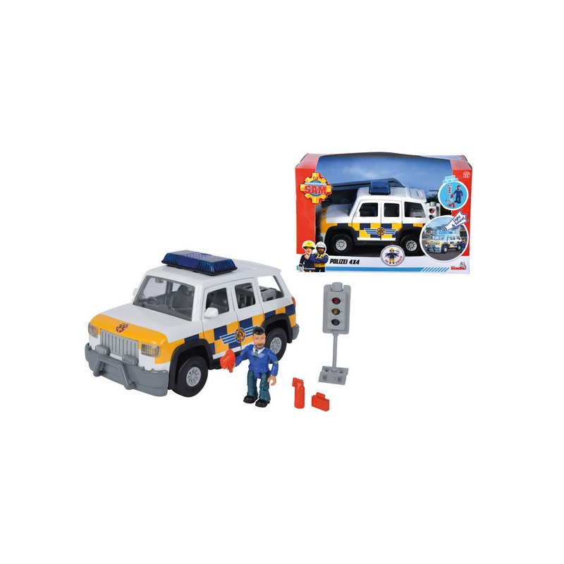 Voiture 4x4 de police 9 cm Sam le Pompier SIMBA DICKIE - Dès 3 ans