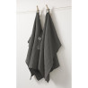 Lot de 2 Essuie-mains Gaze de Coton 70cm Gaia Granite