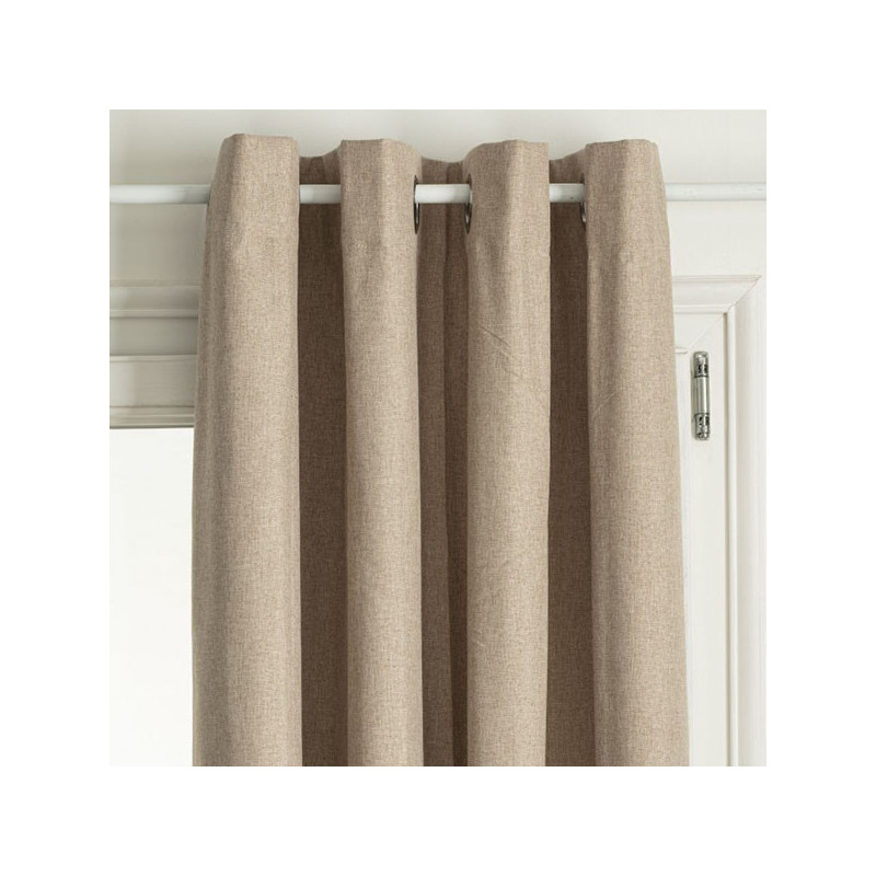 Rideau de salon occultant 8 Œillets 140x260 cm Beige ATMOSPHERA - 172435D