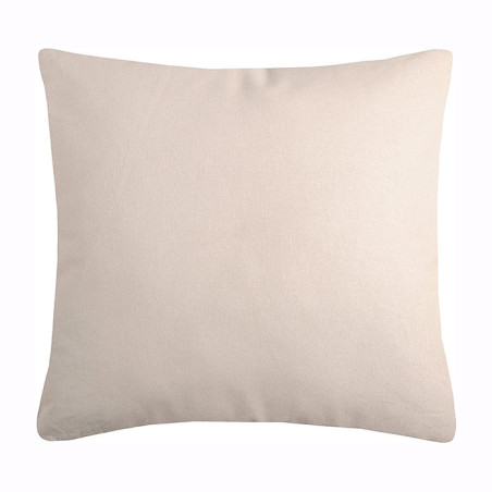Coussin coton 2 faces noir et lin 50x50 cm