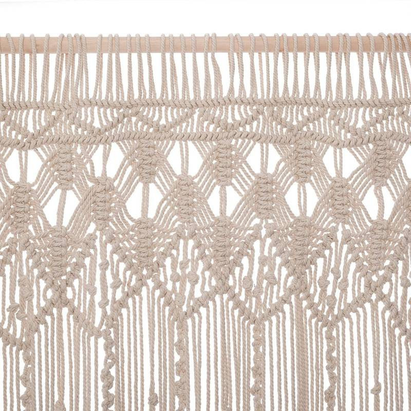 Rideau fil en macramé Ecru 90 x 200 cm ATMOSPHERA - 163916