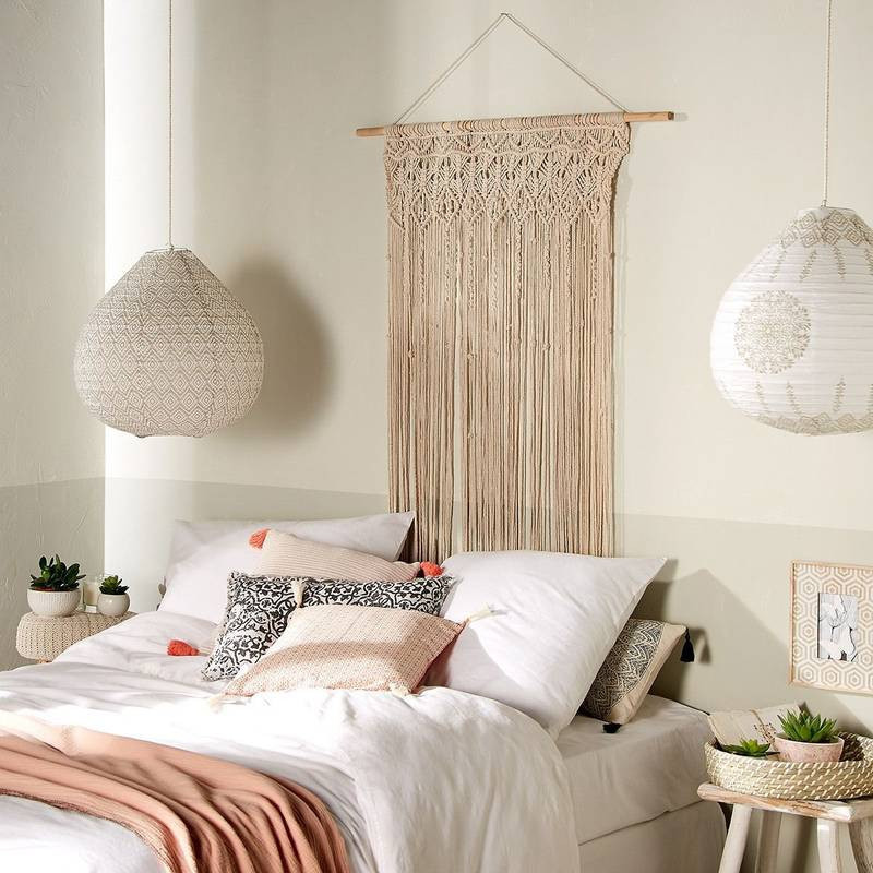 Rideau fil en macramé Ecru 90 x 200 cm ATMOSPHERA - 163916