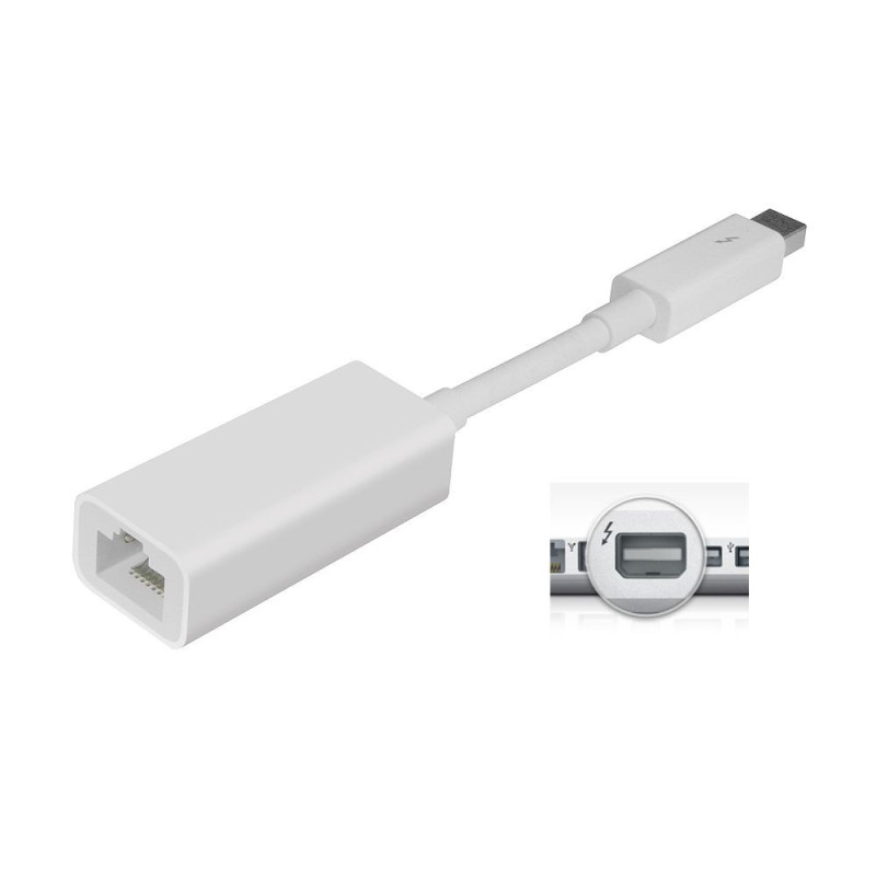 Adaptateur Thunderbolt vers Gigabit Ethernet Blanc APPLE - MD463ZM/A