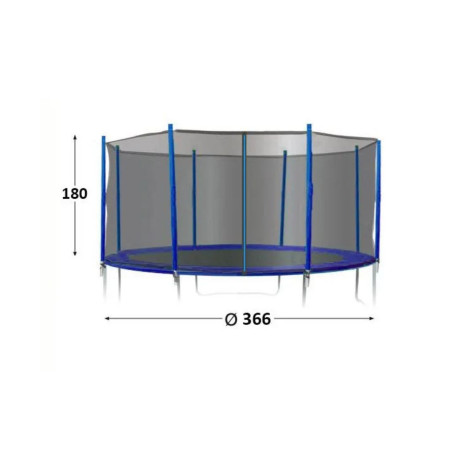 Filet de protection pour trampoline de 3,66 m