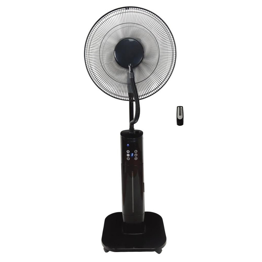 Ventilateur à jet d'eau noir 28 cm - Ventilateur d'été avec atomiseur d'eau  pour un