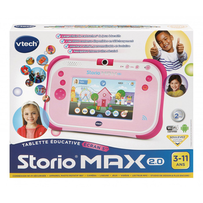 Tablette enfant Storio Max 2.0 Rose VTECH - Dès 3 ans 