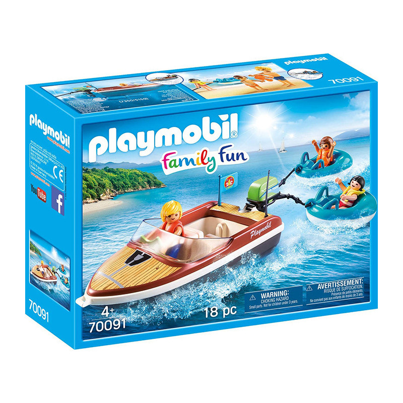 Bateau avec Bouées et Vacanciers - PLAYMOBIL - Dès 4 ans