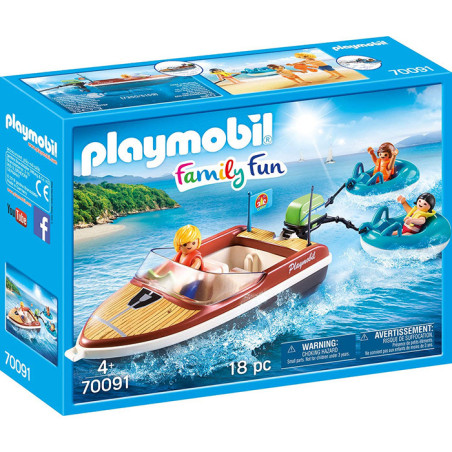 Bateau avec Bouées et Vacanciers - PLAYMOBIL - Dès 4 ans