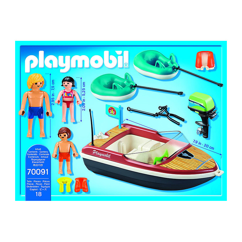 Bateau avec Bouées et Vacanciers - PLAYMOBIL - Dès 4 ans