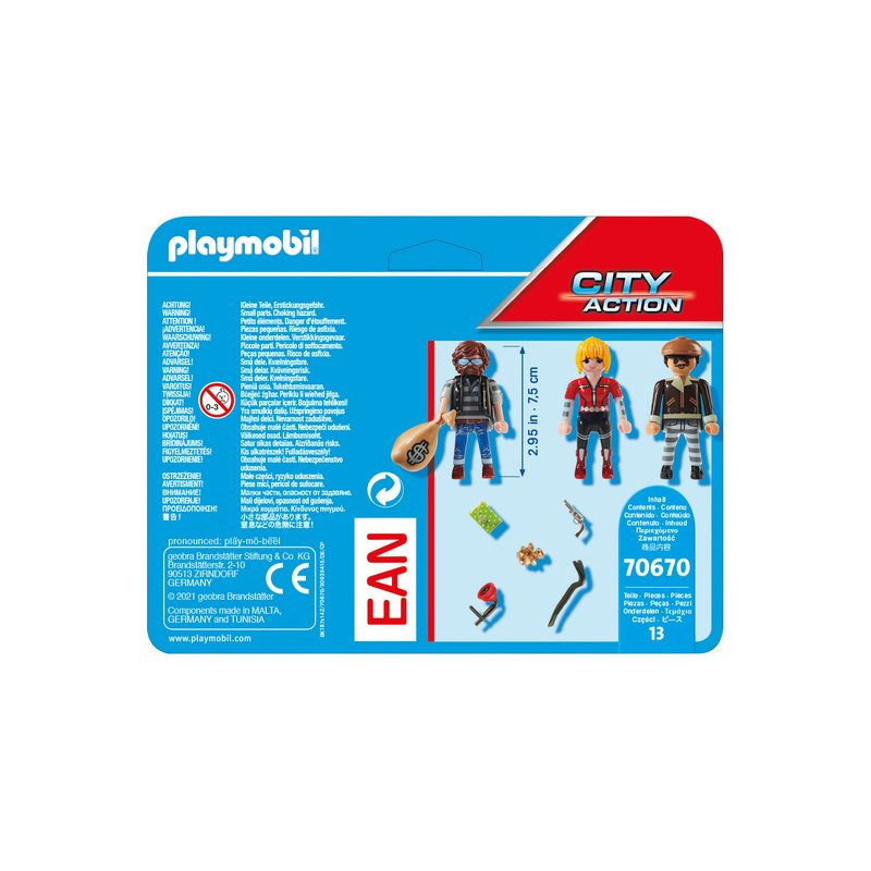 Police Equipe de Bandits PLAYMOBIL -  Dès 4 ans