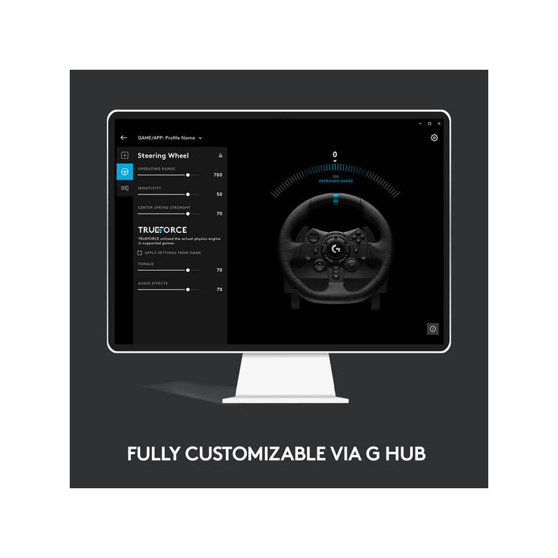 Volant + PÃ©dalier G923 PC/PS4/PS5  Noir - LOGITECH - 73241115361