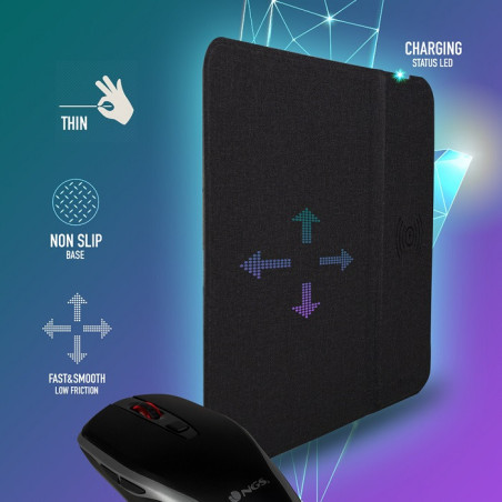 Ensemble de Souris + Tapis de souris de chargement sans Fil CruiseKit Noir NGS - 69561113007