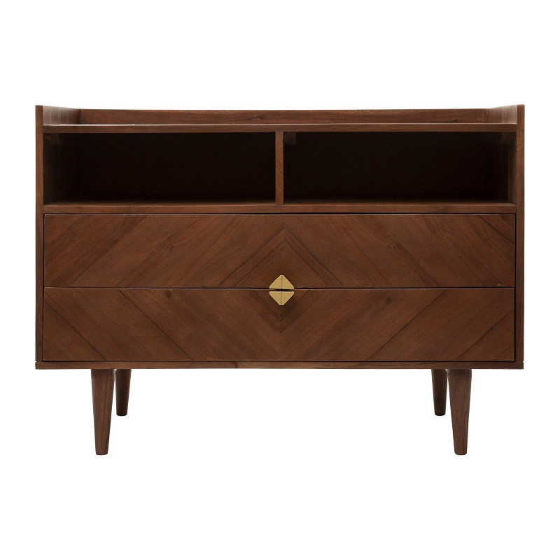 Commode 2 Tiroirs Acacia Roxas - ATMOSPHERA