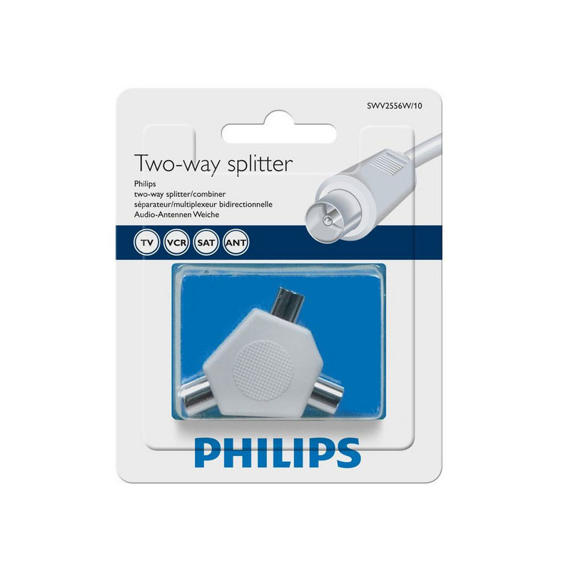 Coupleur coaxial Y pour TV Blanc - PHILIPS - SWV2556W/10