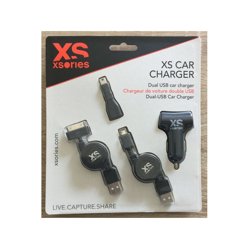 Chargeur de voiture XS 2.0 Noir - XSORIES - CARCH2/B
