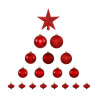 Boule de Noël Kit de 18 pièces Rouge - FEERIC LIGHTS AND CHRISTMAS - 113044RG
