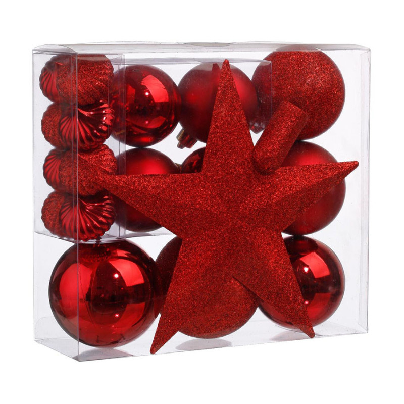 Boule de Noël Kit de 18 pièces Rouge - FEERIC LIGHTS AND CHRISTMAS - 113044RG