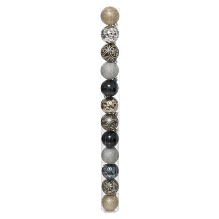 Boule de Noël 60mm x 12 Bois d'Argent - FERRIC LIGHTS AND CHRISTMAS - 129154L2