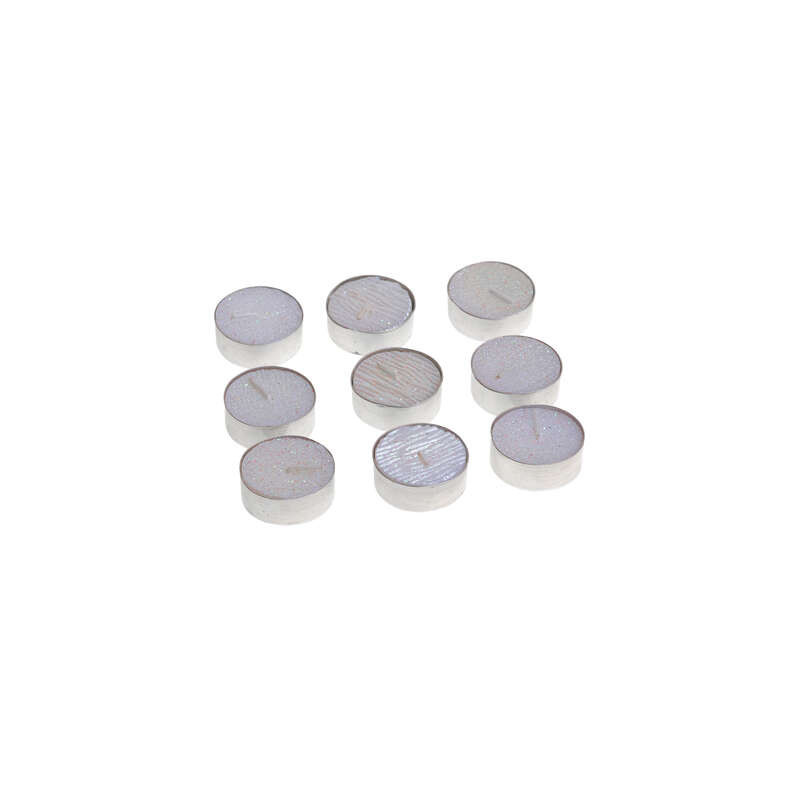 Bougies Chauffe plat pailleté x 9 Blanc - FEERIC LIGHTS AND CHRISTMAS -129846BL