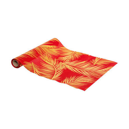 Chemin de table en tissu polyester Hot 28x300cm Rouge 
