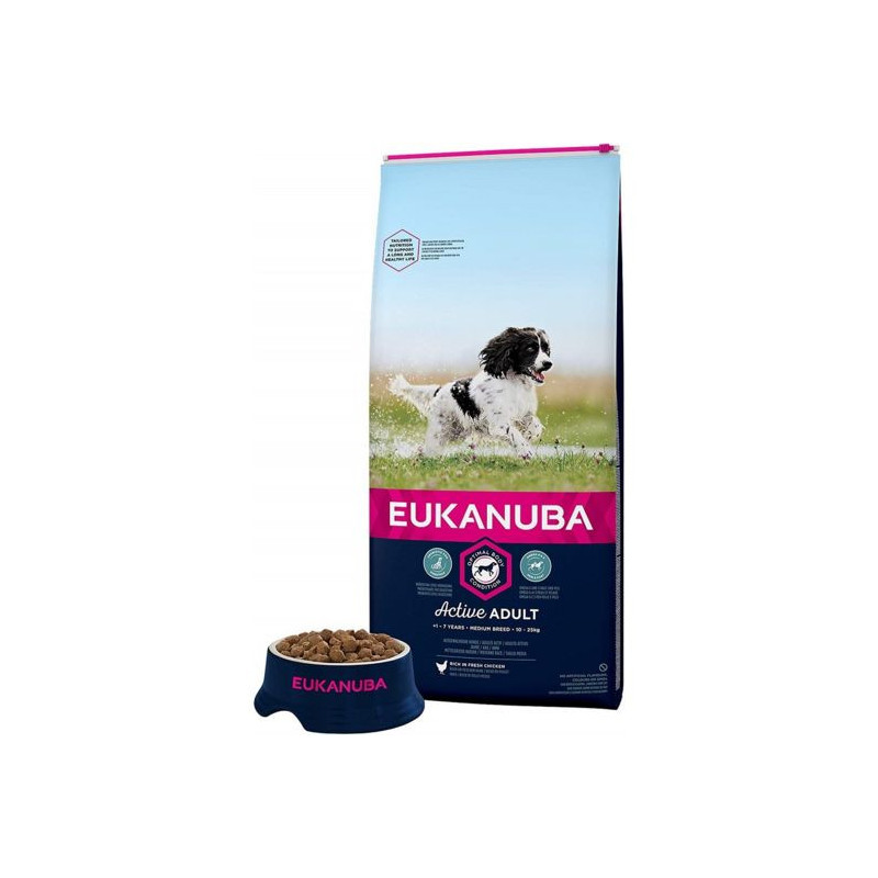 Croquette entretien au poulet pour chien adulte moyenne race 3kg - EUKANUBA - EPMAA786