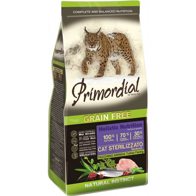 Croquettes Chats Stérilisés Dinde Hareng 6 Kg PRIMORDIAL