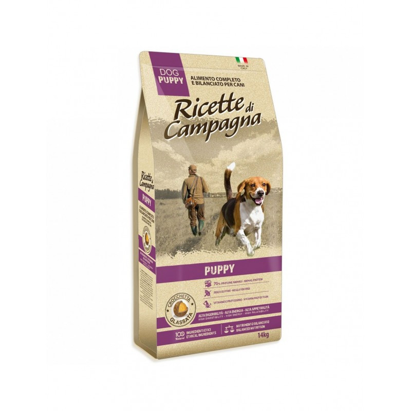 Croquette pour Chiot sans gluten 14 Kg - RICETTE DI CAMPAGNA - MRCP805