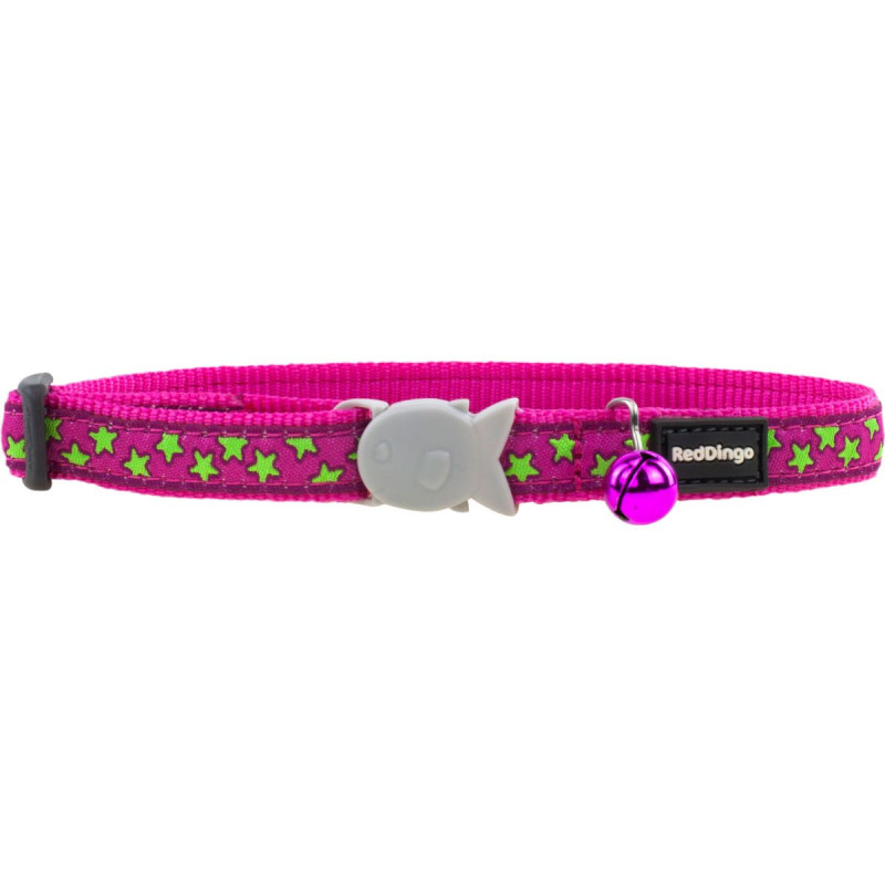 Collier Chat Stars Hot Rose 12 mm RED DINGO
